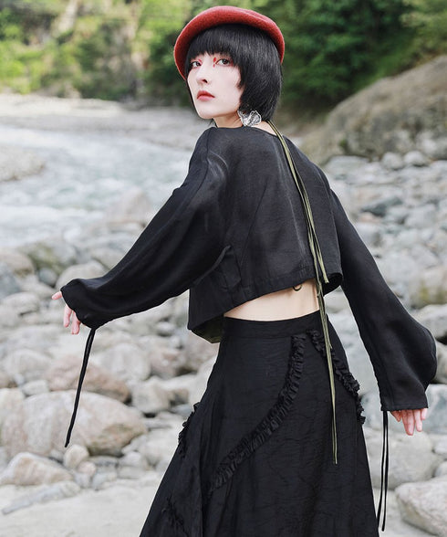 Sheer Volume Sleeve Cardigan
